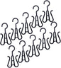 SEWACC 10-pcs Black Plastic Shoe Hanging Organizer Hooks Slipper Drying Rack Closet Boot Hangers for Home Dorm Storage