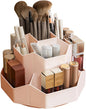 360° Rotating Pink Makeup Brush Holder Organizer with 9 Slots, Makeup Organizers Countertop, Makeup organization and Skincare Storage for Vanity, Desktop, Bathroom (PINK)