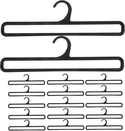Healifty Multifunctional Scarf Hanger 20-Pack Plastic Organizer for Closet Storage Tie Belt Holder Lightweight Compact 11.02X3.14X0.19 Inch