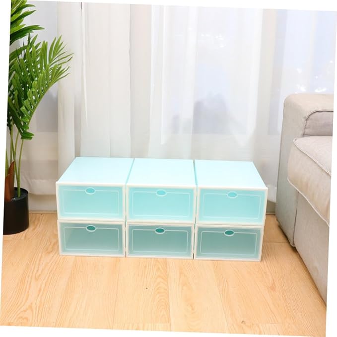 6pcs Shoe Boxes Lids Included Thicken Storage Boxes for Shoes Organize Your Home
