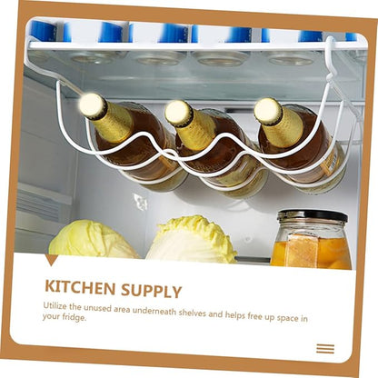 Elegant Refrigerator Storage Rack Wine Bottle Display Beer Can Organizer Versatile Beverage Holder