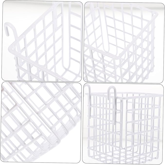 Cabilock 4pcs Hanging Wire Basket Organizer Rack Sturdy Iron Storage for Kitchen Bathroom and Bedroom Multi-functional Capacity and Easy Visibility
