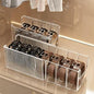 Belt Organizer-2 Pack，Lingerie Organizer for Drawer，Clear Extendable Stackable Storage Bin，for Wardrobe Drawers, Stores Belts Ties Underwear Face Masks