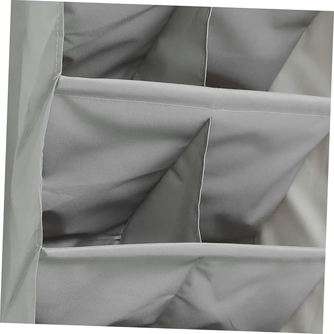 PRETYZOOM 1Set Multi Layer Door Back Storage Organizer Convenient Pouch for Shoes Bags Crafts Over the Door Household Storage Grey Design