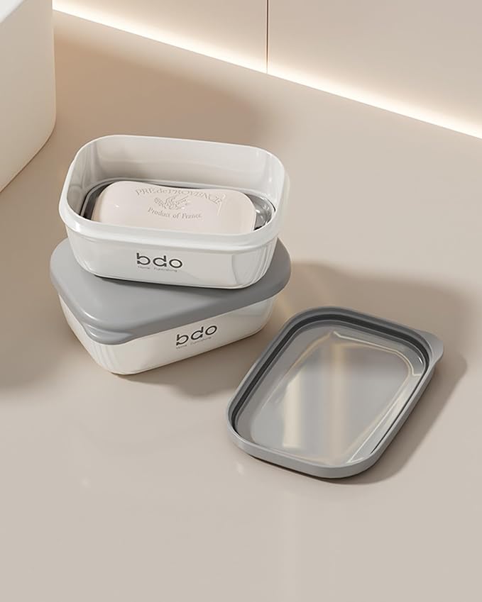 PEISAINOX Travel Soap Case, Leakproof Soap Container with Lid, Portable Bar Soap Holder for Traveling, Soap Dishe for Bathroom, Shower, Gym, School, Camping, Vacation, Outdoor,Travel Essentials