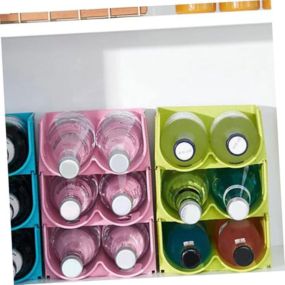 Cabilock Fridge Drink Organizer Rack Stackable Soda Can and Beer Bottle Holder for Storage for Cans and Bottles