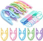 20 PCS Travel Hangers with 12 Pcs Clips - Cruise Ship Essentials Portable Folding Clothes Hangers Travel Essentials Foldable Clothes Drying Rack for Travel