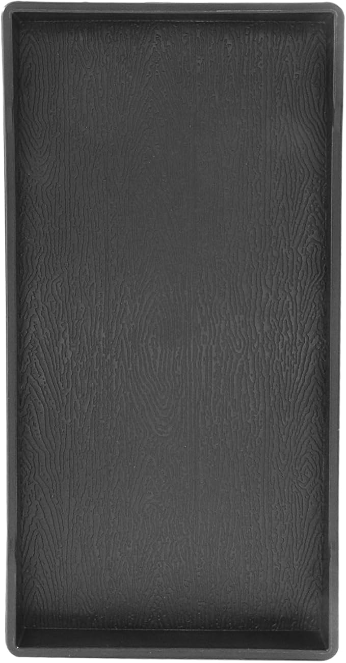 Jiozermi 3Pcs 8.03" Countertop & Bathroom Vanity Tray, Plastic Rectangular Soap Tray for Lotion Bottles, Perfume, Jewelry, Candle, Key Ring (Black)