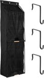 Over The Door Shoe Organizer with Curtain, 7 Layers Large Capacity Hanging Door Shoe Rack Easy to Install for Bedroom Closet Dorm