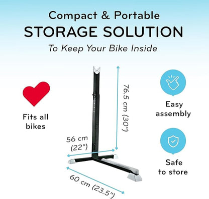 Bike Nook Stand & Vertical Storage Rack - 4 Pack with connectors- The Original Vertical Bicycle Floor Stand for Garage Storage and Indoor and Outdoor use, No Drilling Required