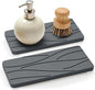 Water Absorbing Diatomite Stone Drying Tray for Sink Kitchen Soap Dish Trays Toothbrush Holder Bathroom Organizer Tray Fast Quick Dry Stone Mat for Kitchen Counter Decor Bathroom Sink Accessories