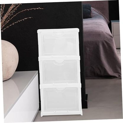 Happyyami Shoe Storage Containers Stackable Shoe Boxes Covers Style Organizer for