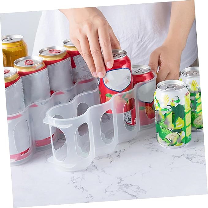 PRETYZOOM 3pcs Slot Can Organizer for Fridge Soda Dispenser Can Holder Daily Use Beverage Dispenser Home Accessory