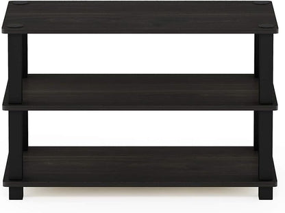 Furinno Turn-S-Tube 3-Tier Shoe Rack, Espresso/Black