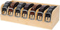 GTI Belt Organizer, 7 Compartments Belt Organizer for Closet and Drawer, Bamboo Display Case for Tie and Belt, Belt Storage Organizer for Men Women (Wooden)
