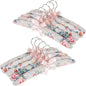 NEOVIVA Padded Hangers for Women Clothing, Floral Padded Clothes Hangers for Women, No Shoulder Bump Hangers for Adult, Padded Clothes Hangers for Women Sweaters, Dresses, Suits (10 Pack)