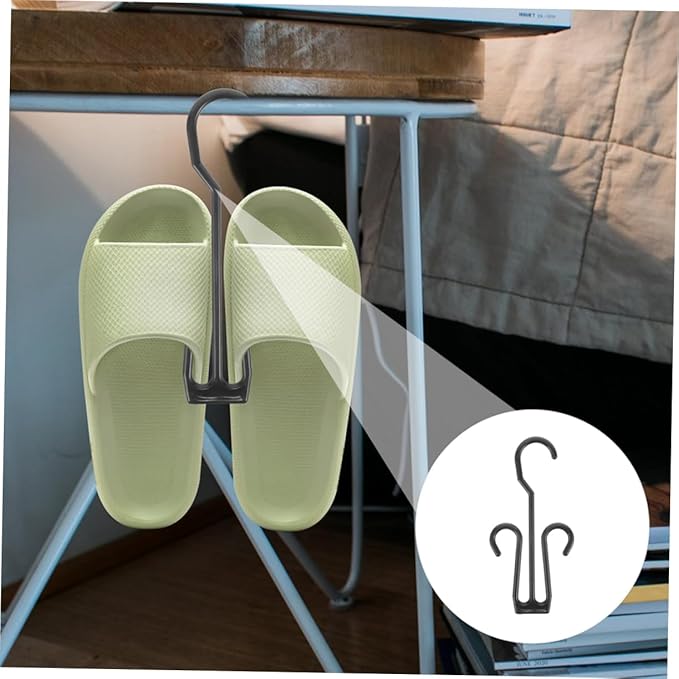 Luxshiny 25pcs Shoe Organizer Hanging Shoe Rack Storage Expandable Rack Portable Stackable Shelves Hanger Clips Closet Organizer