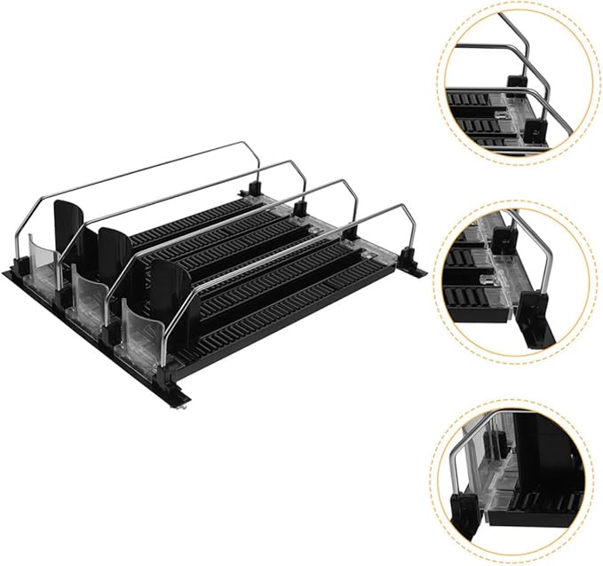 3pcs Fridge Drink Organizer Pusher Set Automatic Beverage Dispenser for Cans and Bottles Reliable Glide System for Convenience Stores and Home Use