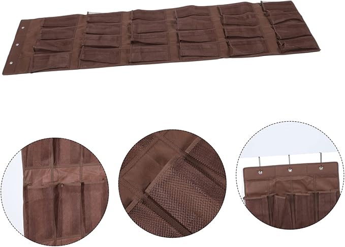 Amosfun Door Shoe Organizer 24 Pockets Hanging Storage Bag for Closet Mesh Fabric Compartment Shoe Storage for Home and Travel