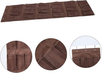 Amosfun Door Shoe Organizer 24 Pockets Hanging Storage Bag for Closet Mesh Fabric Compartment Shoe Storage for Home and Travel
