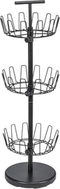 Household Essentials 3-Tier Shoe Storage Tree, Matte Black