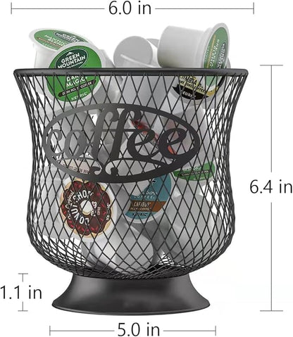 ITHSKUILL Coffee Pod Holder, Small K Cup Organizer, K Cup Storage for Keuring Espresso Capsule Coffee Creamer, Easy to Refill and Organize for Cafe Bar, Coffee Bar Decor