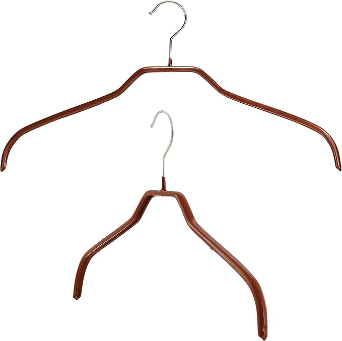 Mawa Clothing Hangers, Steel Hanger with Non-Slip Coating, for Shirts, Dresses, Camisoles, T-Shirts, 360-degree Rotatable Hook