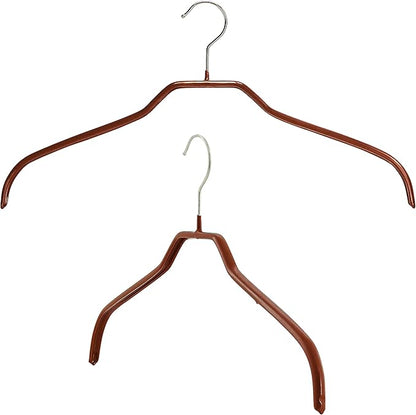 Mawa Clothing Hangers, Steel Hanger with Non-Slip Coating, for Shirts, Dresses, Camisoles, T-Shirts, 360-degree Rotatable Hook