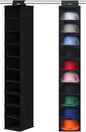 VAESIDA Hat Rack for Closet, 10 Shelf Hanging Hat Organizer for Baseball Caps Storage, Hat Holder Organizer for Hat Display, Best Space Saving Hat Racks for Baseball Cap Organizer, Black