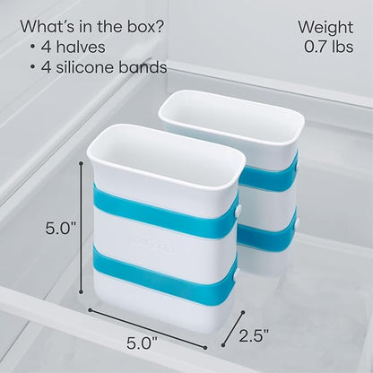 YouCopia FreezeUp Freezer Food Block Maker, 2 Cup, 2-Pack, Meal Prep Bag Container to Freeze Leftovers and Soup