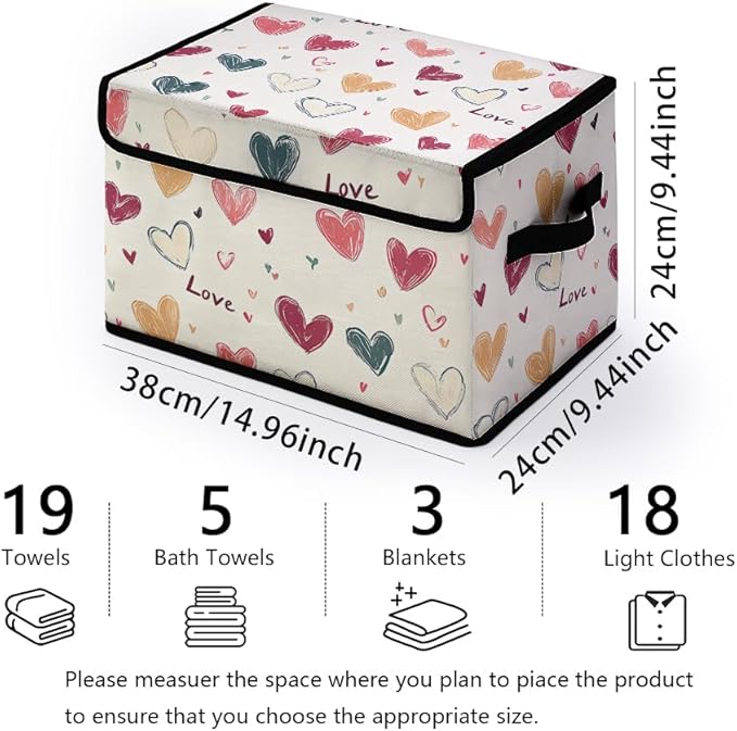 Stackable Clothes Storage Bins with Lids,Closet Organizers Fabric Cat Printing Box for Home and Office,Blanket Clothes Organizers,Under Bed Storage Containers 3 Pack.