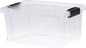 Superio Small Clear Storage Box with Lid, 6.6 Quart Plastic Container Bins for Organizing, Stackable Crates, BPA Free, Non Toxic, Odor Free, Organizers for Home, Office, School, and Dorm