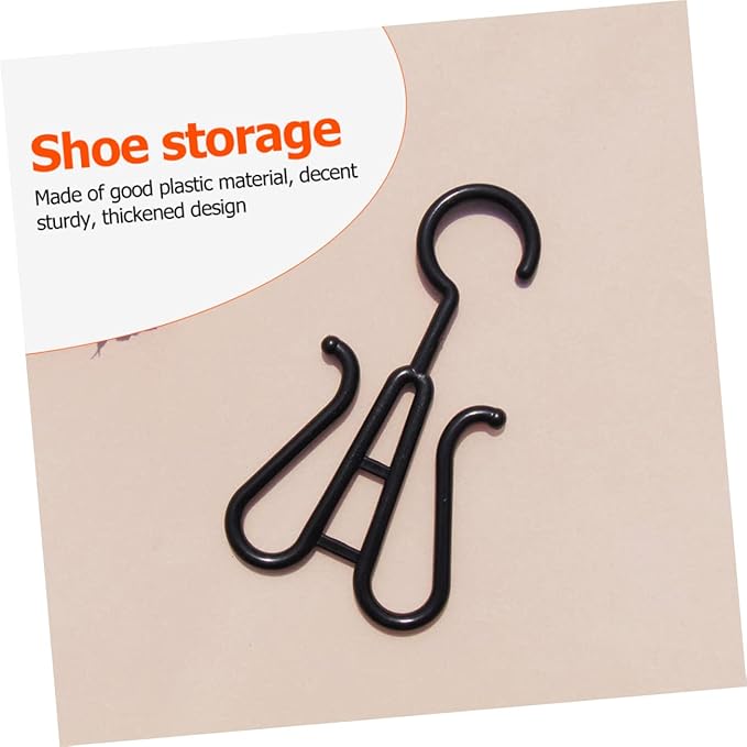 IMIKEYA 10pcs Plastic Shoes Hanger Shoe Organizer Rack Slippers Drying Organizer Hook Storage Rack Garage Closet Hangers Space Saver Double Hook Design Easy to Hang