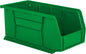 Hudson Exchange 11" x 5-1/2" x 5" Plastic Stackable Storage Bin and Hanging Container (Green, 1 Pack)