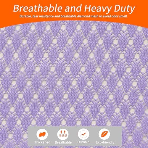 Polecasa 2 Pack Heavy Duty Diamond Mesh Laundry Bag, 24x36", Purple - Image 2