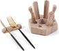MARBLOUS KRAFTS Marble Utensil Rest Natural Brown for Kitchen Counter, Spoon Rest and Cutlery Holder, Utensil Organizer for Countertop, Keeps Clean, Modern Kitchen Accessory