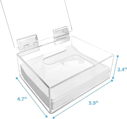 YeeBeny Laundry Detergent Sheets Organizer Compatible with Earth Breeze - Clear Acrylic Dispenser with Lid for Laundry Room