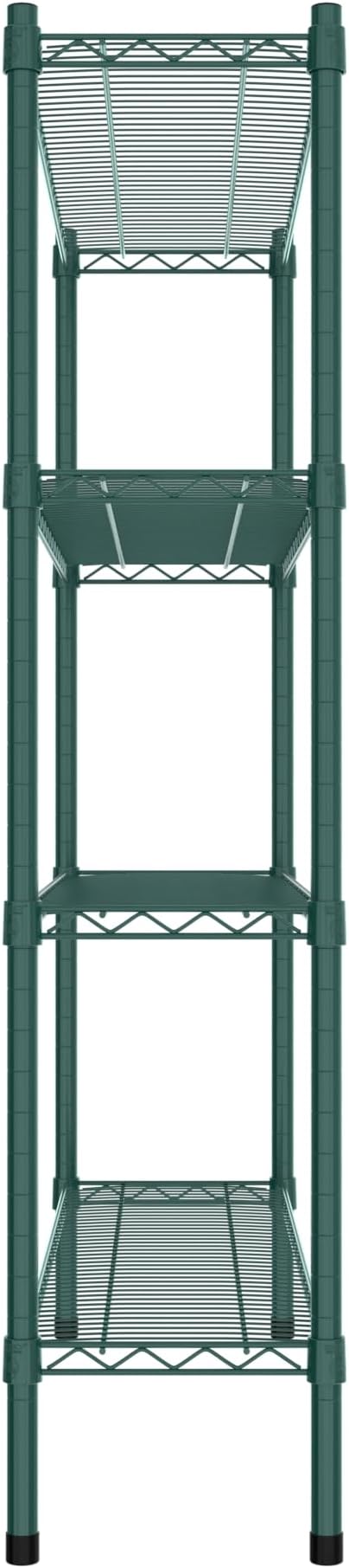 Commercial NSF Listed Green Epoxy Stationary Wire Shelving Kit 12" x 42" x 54", with 4 Shelves Perfect for Warehouse, Walk-in Refrigerator, Freezer, Grocery Store, Restaurant, Dishroom