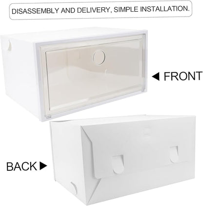 PRETYZOOM 1pc Plastic Shoes Storage Box Side Opening to Clean Organizer for Sneakers Stackable Design for Home Shoe Storage