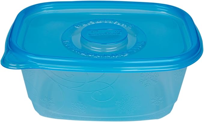 Glad GladWare FreezerWare Food Storage Containers with Lids, Large Rectangle BPA Free Plastic for Freezing Soups Meals and Batch Cooking, Crack Resistant, Microwave Dishwasher Safe, 64 Oz, 2 Ct - 6 Pk
