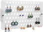 JACKCUBE DESIGN Wall Mount Earring Holder Organizer – Frosted Acrylic Jewelry Display Rack with 94 Holes (Frosted, 15.7 x 9.4 x 0.9 inches) - MK201B