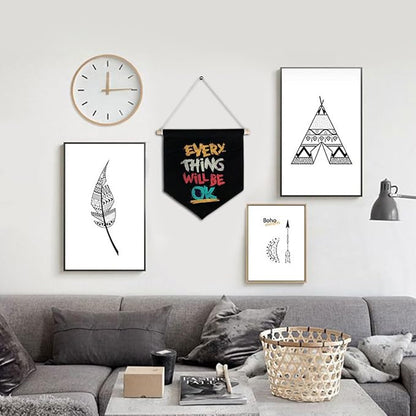 Enamel Pin Wall Display Banner Holder, Blank Canvas Banner Wall Hanging Brooch Jewelry Storage Case Display Storage Set for Pin and Brooch Collections (Black A)