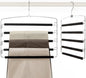 TOPIA HANGER Pants Hangers Space Saving, 2-Pack Swing Arm Pants Organizer for Closet, Non-Slip Foam Padded Organizer Hanger for Multi Slacks, Jeans, Trousers, Skirts, Scarfs, Black-CT08B