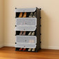 Shoe Slot Organizer Space Saving Double Tier Adjustable Shoe Slots for Closet Organization 5 Pack 5 Doors