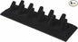 Plymor Black Velvet Ring Finger Display, Eleven on Rectangular Base, 11.125" W x 3.375" D x 2.125" H (Pack of 6)