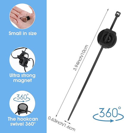 30 Pcs Magnetic Zip Tie Mounts Magnetic Cable Clips Organize and Secure Cable Wires with Powerful Multipurpose Ties Mount Base for Electrical Wire