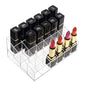 Benbilry Lipstick Holder, 24 Slots Clear Acrylic Lipstick Organizer Display Transparent Makeup Organizer(24 slots)