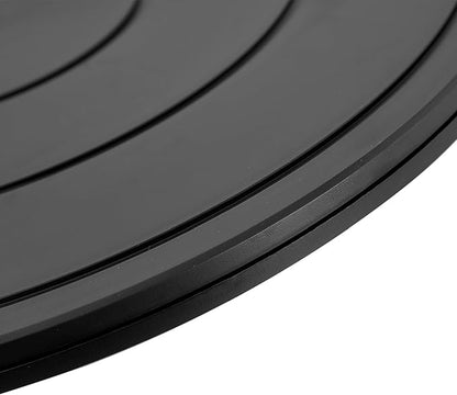 1 Pack 16 Inch Lazy Susan Turntable Heavy Duty Black Rotating Platform Smooth 360 Swivel for Tabletop, Monitor, Crafts, and TV