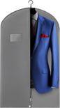 40-inch Suit Bag Garment Bag for Travel and Storage, Garment Bags for Hanging Clothes with Zipper and Visible Transparent Window, Gray 1 pack