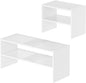 YATINEY Expandable Shoe Rack, 2-Tier Adjustable Entryway Shoe Organizer, Stackable Closet Shoe Rack for Small Space, Compact Shoe Shelf Storage for Garage Holds Up to 12 Pairs, White SS03WW